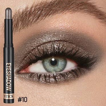 SDJMa Eyeshadow Stick,Soft Smooth Cream Eyeshadow Stick,Matte Earth Color+Bright Metal Color Contour Stick,Waterproof & Long-Lasting Eyeshadow Stick，Perfect Makeup Gifts For Women ( C)