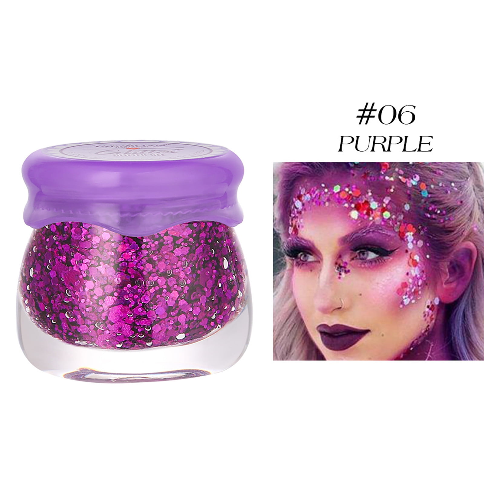 SDJMa Face Glitter Makeup, Holographic Chunky Face Body Glitter, Glitter Eyeshadow Cosmetic