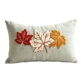 thumbnail image 1 of SDJMa Fall Lumbar Pillow Cover 11.8x19.6 Inch, Embroidered Maple Leaves Cushion Case for Autumn Harvest Thanksgiving Party Home Porch Patio Bedroom Living Room Sofa Couch Decor, 1 of 5