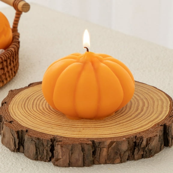 SDJMa Fall Scented Candle, Pumpkin Shaped Candle for Autumn Harvest Thanksgiving Halloween Farmhouse Home Table Centerpiece