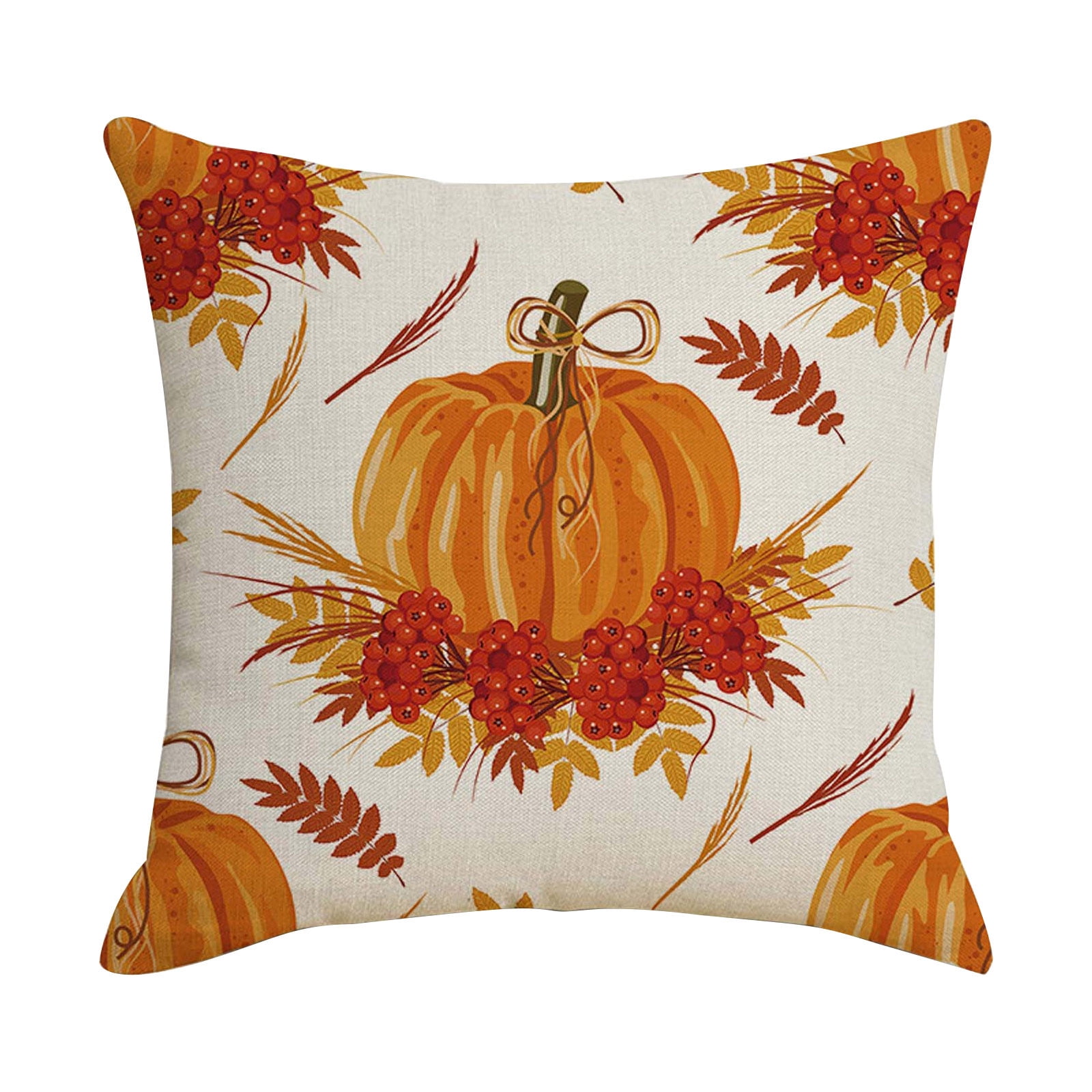 SDJMa Fall Throw Pillow Covers 18x18 in Pumpkin Decorative Pillows Cushion Case Autumn Square ...
