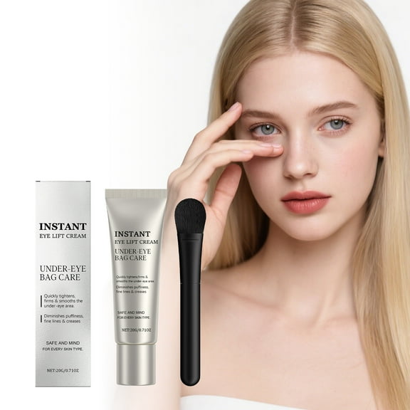 SDJMa Firming Eye Cream with Brush, Anti-Wrinkle & Lifting Treatment for Dark Circles and Bags, 20g