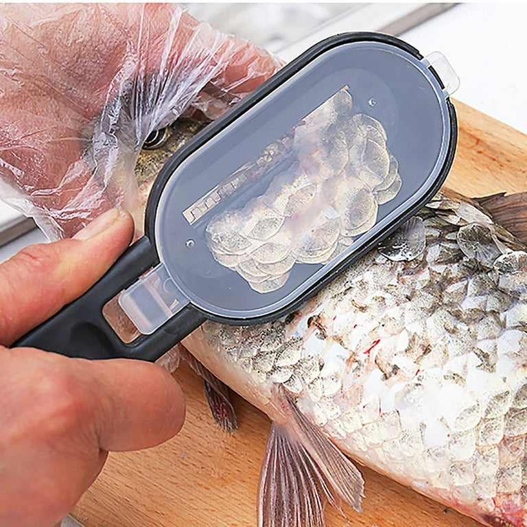 SDJMa Fish Scaler, Fast Fish Scale Remover, Fish Descaler Tool Skin Brush  Scraping Cleaning Peeler Scraper