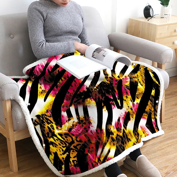 SDJMa Fleece Blanket for Adult Kid, Wearable Blanket Throw Wrap, Warm Cozy Extra Soft Blanket,Lightweight Home Decor for Bed or Couch(40" x 28")