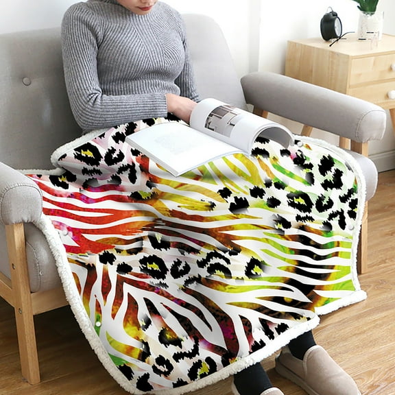 SDJMa Fleece Blanket for Adult Kid, Wearable Blanket Throw Wrap, Warm Cozy Extra Soft Blanket,Lightweight Home Decor for Bed or Couch(40" x 28")