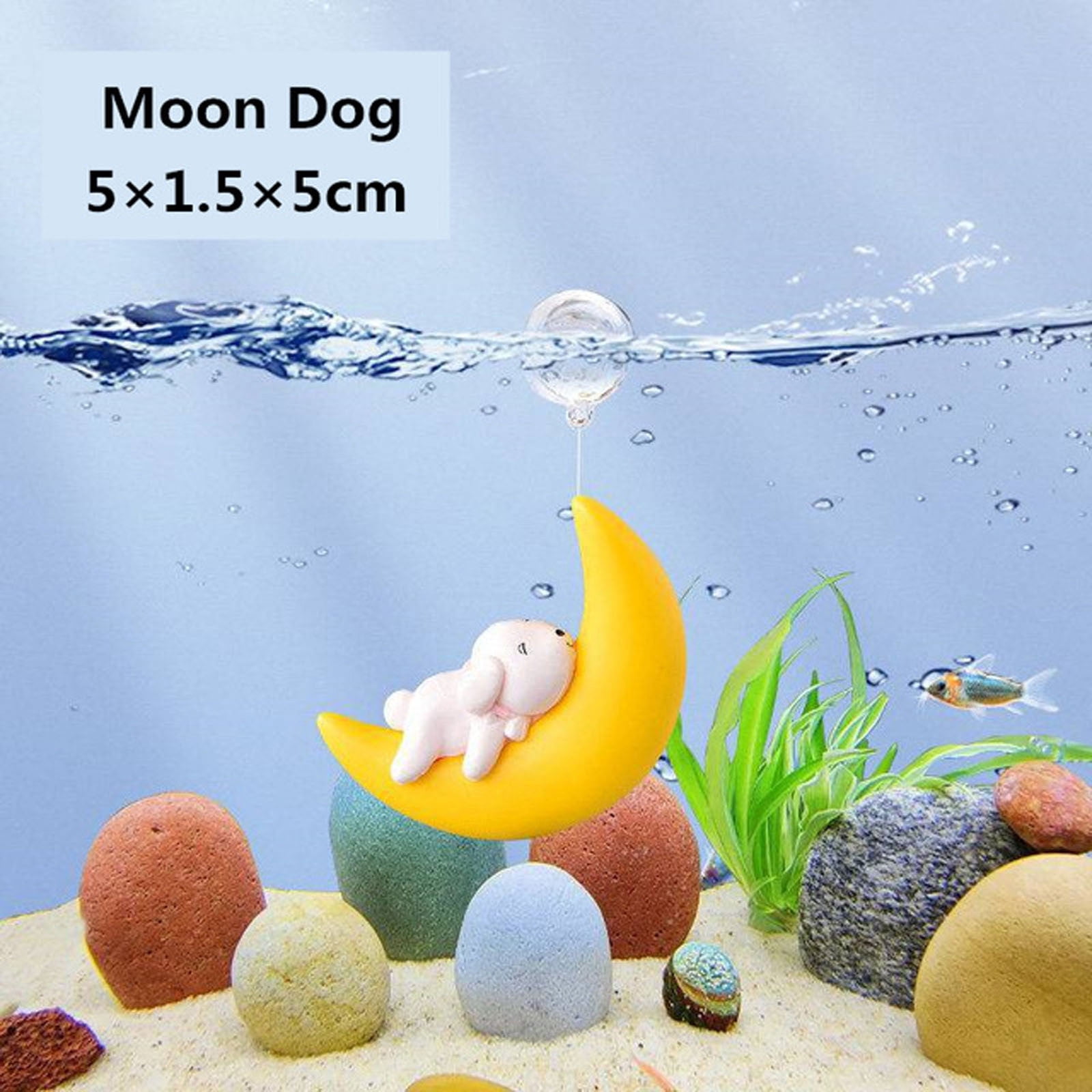 Zayookey 2Pcs Floating Diver Aquarium Decorations – Cute Blue Fat Diver Ornaments With Adjustable Bubbles For Fish Tanks - View #5