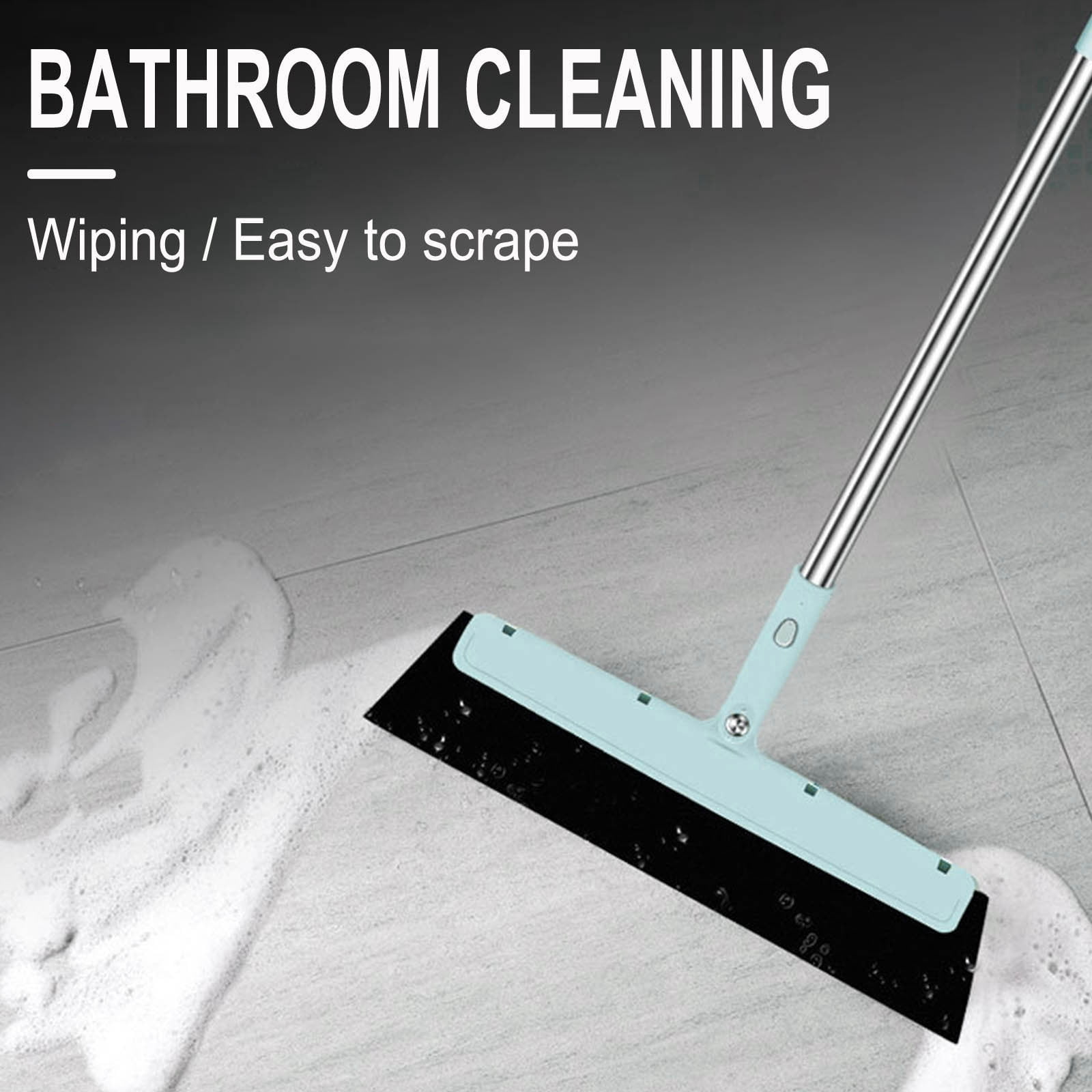 Floor Squeegee 51in Broom Bathroom Kitchen Tile Pet Hair Floor Water Foam  Clean