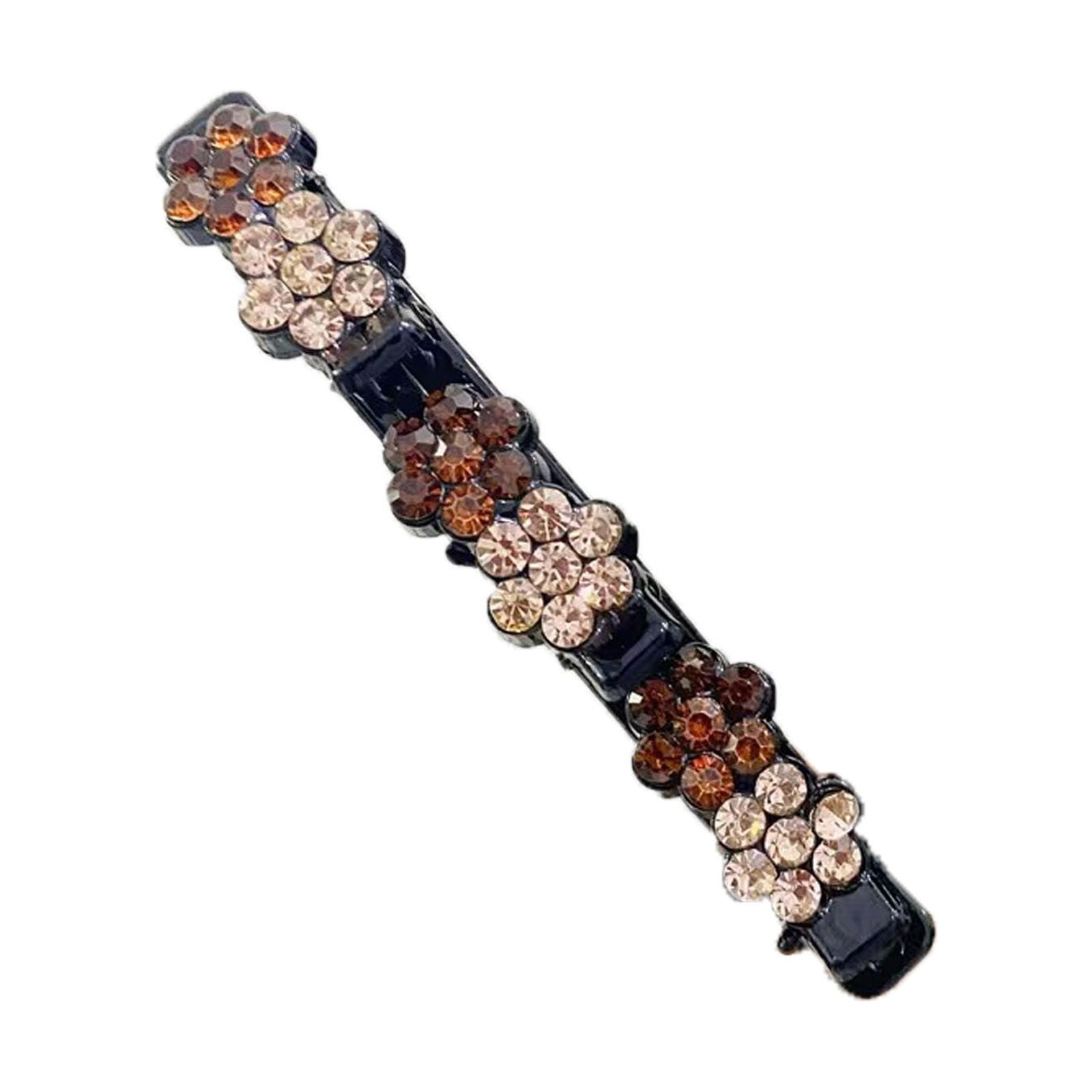 SDJMa Flower Side Hair Clips, Sectioning Hair Clips, Satin Fabric Hair Bands, Hair Clips For