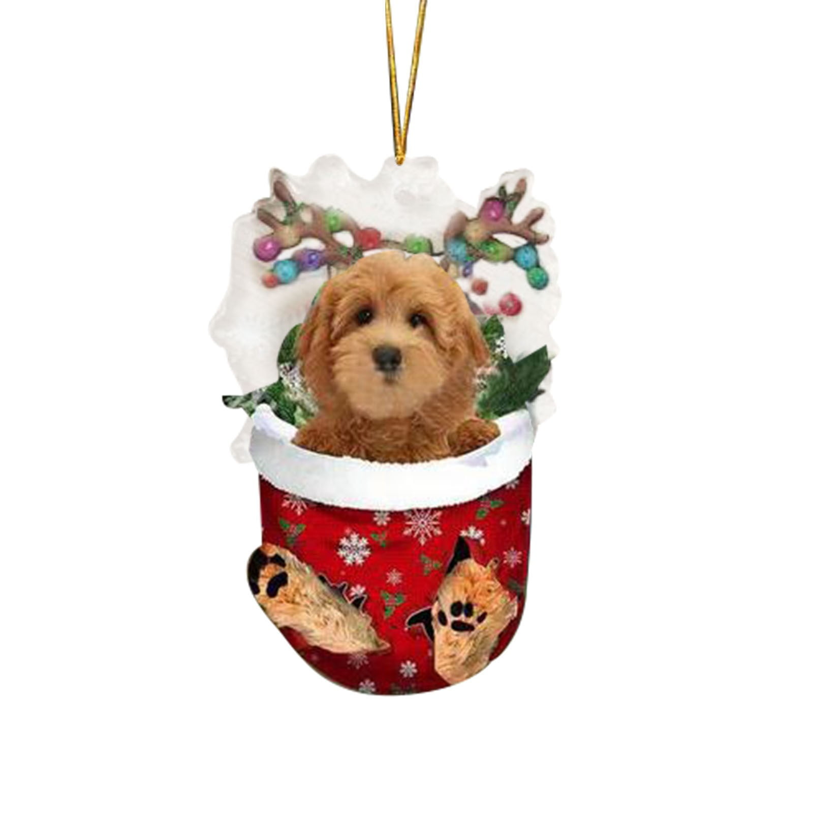 SDJMa Funny Black Dog Christmas Tree Ornament Black Dachshund Lovers