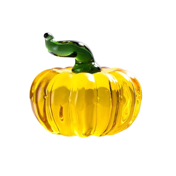 SDJMa Glass Pumpkin Figurine, 1.97" Mini Pumpkin for Fall Autumn Harvest Thanksgiving Farmhouse Home Table Centerpiece