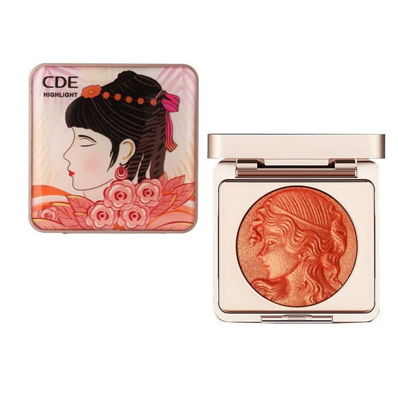 SDJMa Glowing & Natural Powder Blush, Cheek Blush with Long-Lasting Sebum Control, Easy Application, Puffy Cushion for a Lovely Makeup Look For Girls and Women (B)