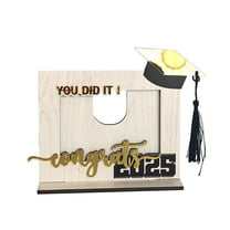 SDJMa Graduation Picture Frame, You Did It Congrats 2025 Graduation Photo Frame with Tassel, Graduation Gifts for Her Him College Keepsake Table Centerpiece, 6.1"x7.9"
