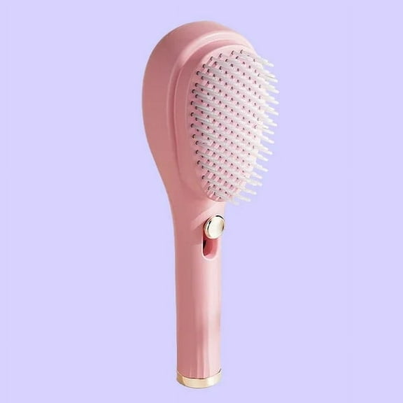SDJMa Hair Brush,hair Brushes For Women,Self-Cleaning Hair Brush ,airbag Massage Combs,rotating Telescopic Comb,easily Comb Hair And Clean,suitable For All Hair Types(Pink)