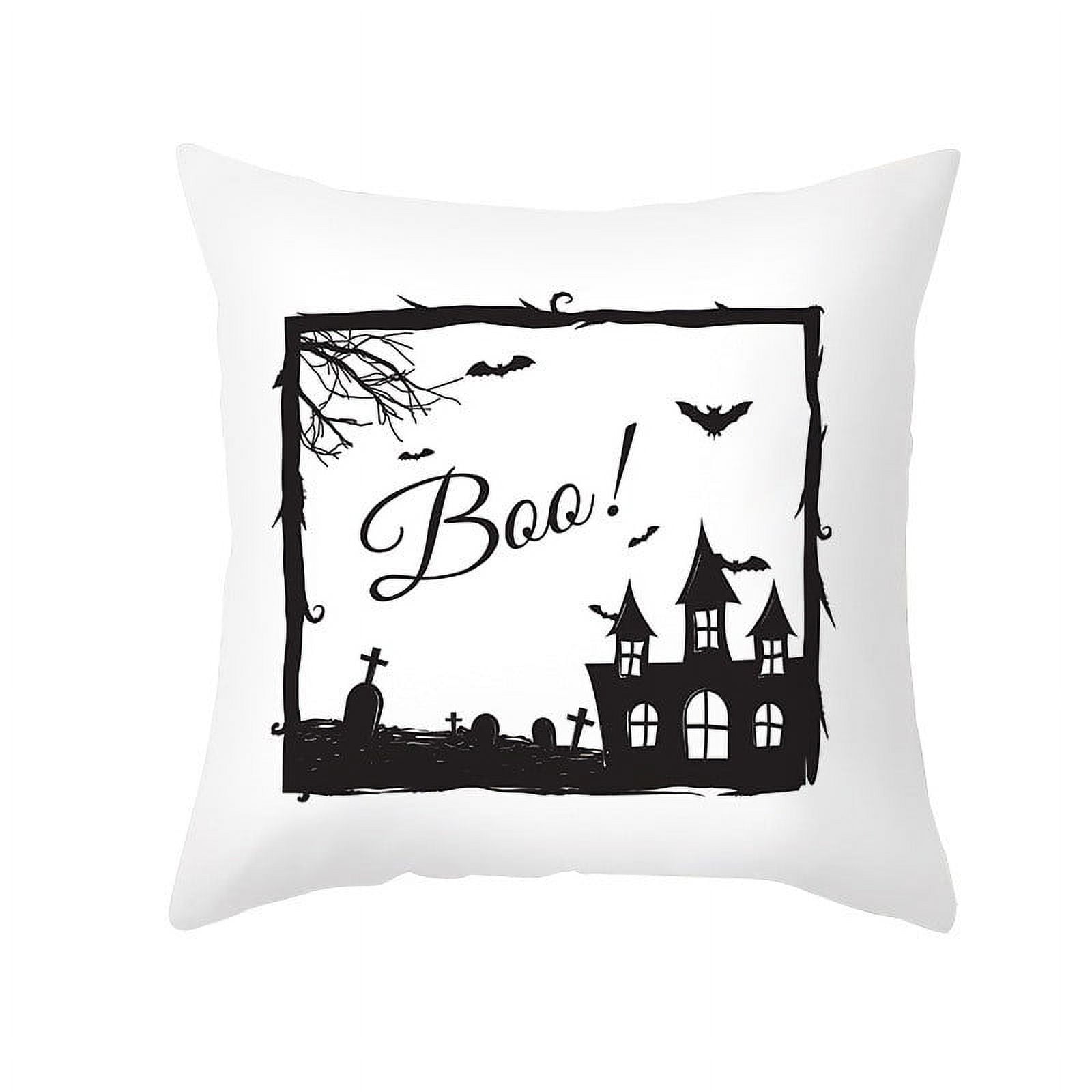 SDJMa Halloween Decorations Pillow Covers 18x18inch, Cute White Ghost