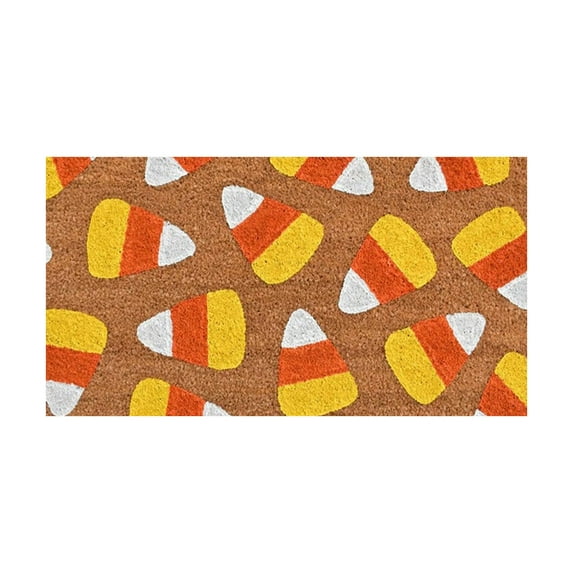 SDJMa Halloween Doormat, 16"x24" Halloween Witch Ghost Pumpkin Candy Corn Lettering Print Welcome Doormat, Non-Slip Cute Indoor Outdoor Doormat for Halloween Party Favors Front Porch Decor