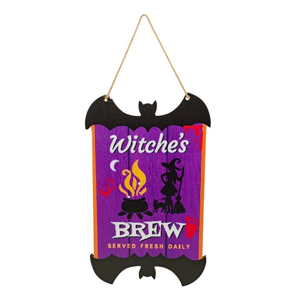 SDJMa Halloween Ghost Door Sign Decorations, Happy Halloween Wooden Ghost Hanging Sign for Front Door Hanger Wreath Decor, Halloween Pumpkin Indoor Outdoor Yard Wall Halloween Decorations