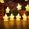 thumbnail image 1 of SDJMa Halloween Ghost String Lights, 20-LEDs 9.84-ft USB Powered String Light for Patio Garden Gate Yard Halloween Christmas Party Decoration, Warm White, 1 of 5