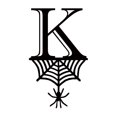 thumbnail image 1 of SDJMa Halloween Letters Decorations, 2.1"x3.5" Black Hanging Letters Tag with Spiderweb Decor, DIY Halloween Party Letters Ornament for Indoor Outdoor Wall Patio Porch(K), 1 of 9