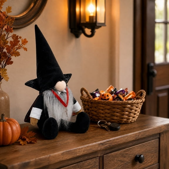 SDJMa Halloween Plush Gnome Decor, Vampire Gnome Figurine for Home Office Table Decor