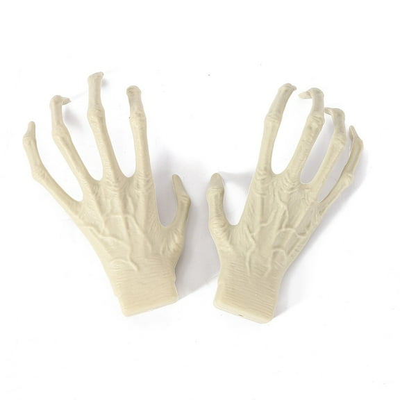 SDJMa Halloween Skeleton Decoration, 1 Pairs Halloween Skull Witch Hands for Halloween Party Supplies Haunted House Layout Props