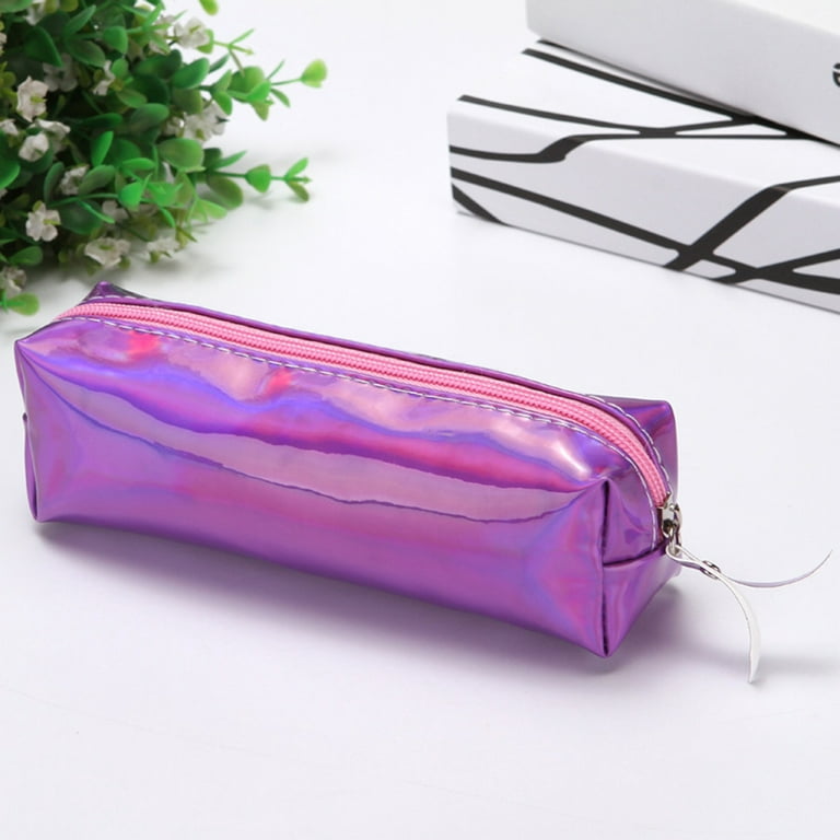 SDJMa Holographic Makeup Bags with Zipper Travel Cosmetic Bags Makeup  Pouches Waterproof Pencil Case Toiletry Organizer Case for Home School  Office Purse Diaper Bag Vacation Gifts 
