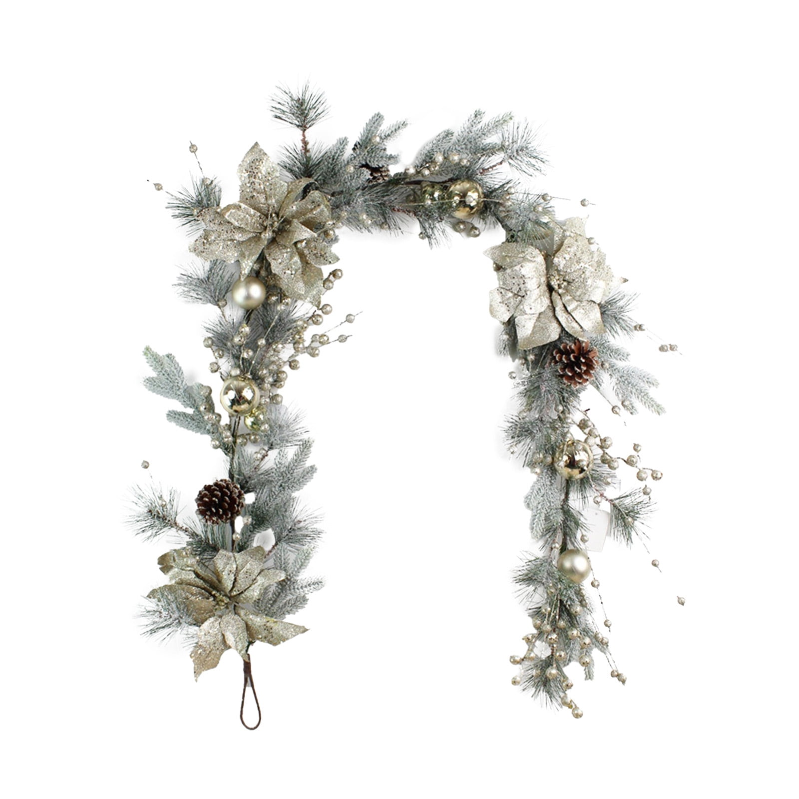 SDJMa Home Decor Farmhouse Faux Winter Greenery with Berries and