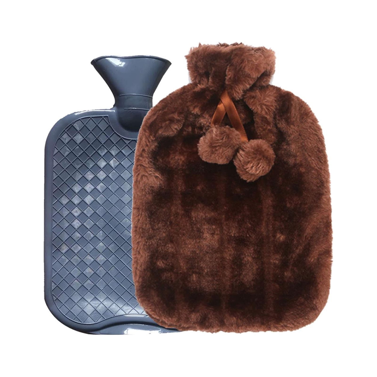 SDJMa Hot Water Bottle with Knitted Cover, 2L Hot Water Bag for Hot and
