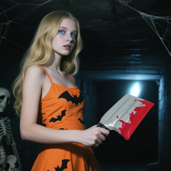 SDJMa Inflatable Halloween Prop Knife, Blow Up Fake Knife Toy for Halloween Party Prop