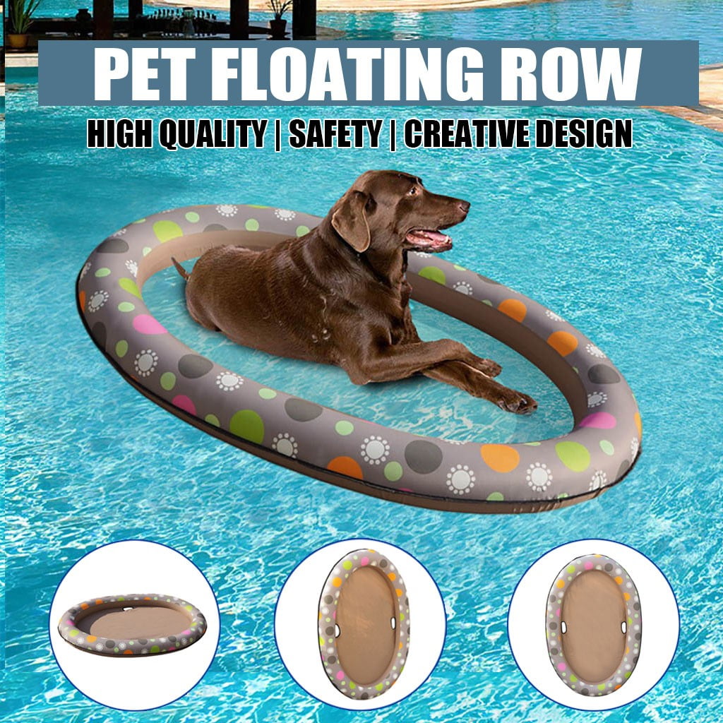 SDJMa Inflatable Pool Floats for Dogs Pet Swimming Pool Floating Row