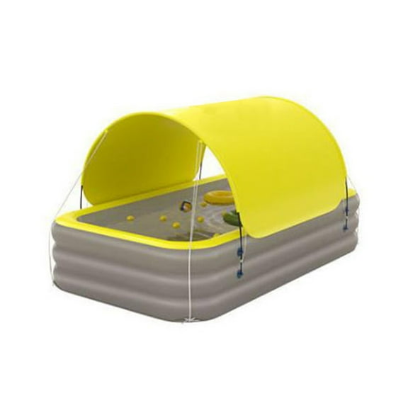 SDJMa Inflatable Swimming Pool for Kids and Adults, Full-Sized Family Kiddie Blow up Swim Pools with Canopy Portable Backyard Summer Water Party Outdoor, Indoor, Garden, Lounge, Outside