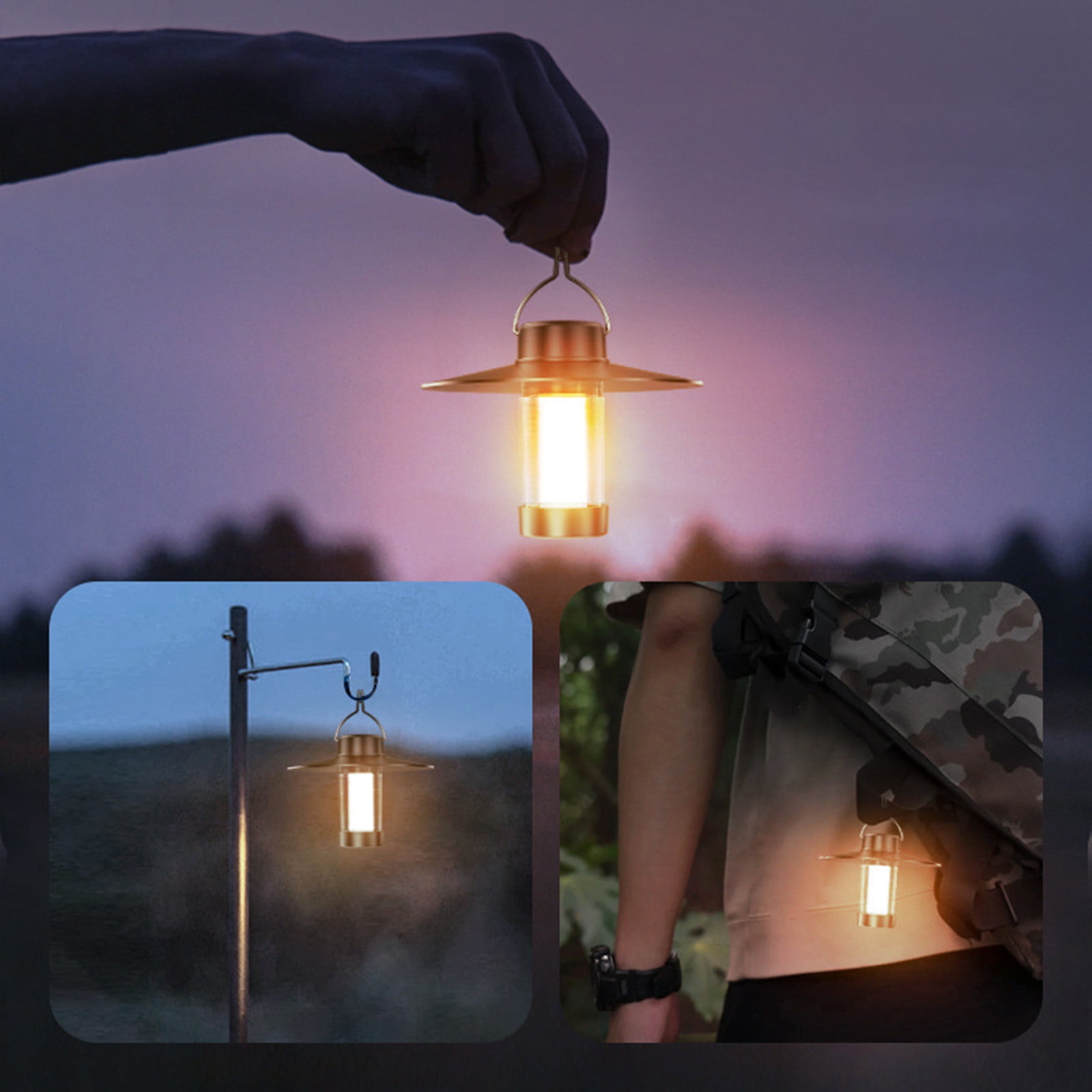 Rechargeable LED Camping Lantern with Magnet Base - Portable Tent Light  with 300LM Brightness and 4 Light Modes - Perfect for Camping, Hiking,  Fishing