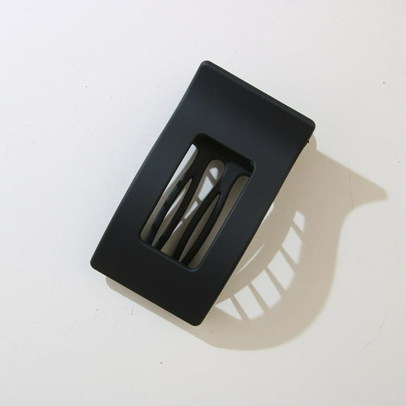 SDJMa Large Flat Claw Clips for Women, Strong Hold Hair Clips for Thick or Thin Hair, French Style Barrettes for Ponytail or Half-Up Styles, Black