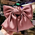 thumbnail image 1 of SDJMa Large Hair Bows Clips for Women Girls Hair Satin Hair Bow Clips Barrettes Large Hair Ribbons Long-tail Cute Aesthetic Hair Accessories Birthday Gifts (Pink), 1 of 4