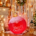thumbnail image 1 of SDJMa 23.6 Inch Light Up Giant Christmas Ball Outdoor Christmas Infla-tables with LED Light Decorated Ball Xmas Blow Up Ball for Garden Yard Patio Christmas Holiday Decor (D, 1 of 9