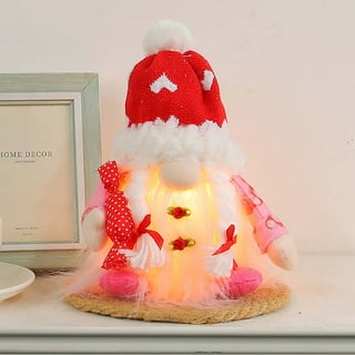 Ayieyill Valentines Day Gnome Plush Elf Decorations - 2PCS Mr and Mrs Handmake Scandinavian Tomte for Valentine's Day Table decor, Valentine's Present