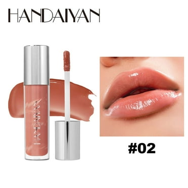 SDJMa Lip Glaze Lipstick, Liquid Lipstick Moisturizing Lip Stain Plumping Water Lip Gloss Waterproof Long Lasting Cheek Rouge Tint Cosmetics Beauty Makeup (#02)