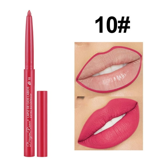 SDJMa Lip Liner Perfect Pout Matte Retractable Gel Lip Liner Pencil,Waterproof Long Wear Lip Gloss Make up Gift (J)