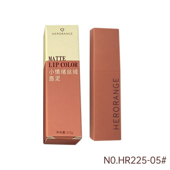 SDJMa Lip Mud Velvet Matte Lip Gloss Liquid Lipstick, Long-lasting Matte Non-fading Lipstick (E)