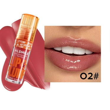 SDJMa Lip Plumper Gloss, Glitter Shine Primer Lip Tint Clear Plumping Lip Gloss, No Sticky Sexy Lip Gloss, Hydrating Lip Glow Oil Plumping Gloss Tinted Lip Balm (B)