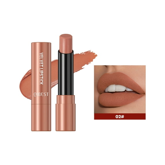 SDJMa Lipstick,Non Stick Cup Matte Lipstick Waterproof, Smudge-proof, Matte Color, Creamy Formula For Soft, Fuller-Looking Lips（B）