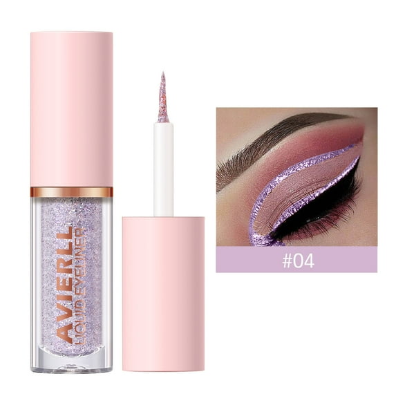 SDJMa Liquid Glitter Eyeliner - Metallic Shimmer White Diamond Eye Liner Stick - Waterproof Long Lasting Quick Drying High Pigmented Sparkle Eyeshadow (D)