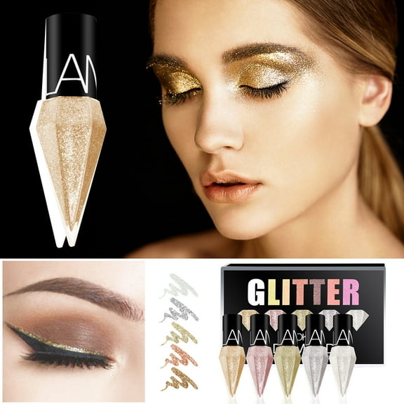 SDJMa Liquid Glitter Eyeshadow-Christmas Gift Set Of 5 Diamond Glitter Liquid Eyeliner Set