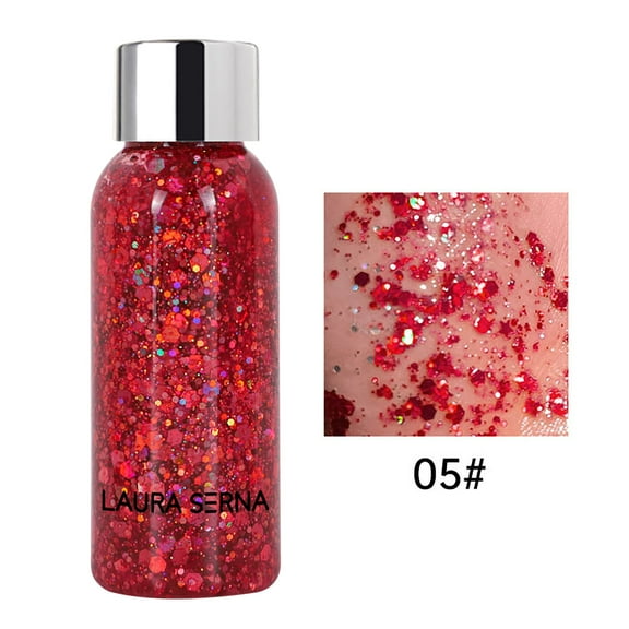 SDJMa Liquid Glitter Eyeshadow-Sequin Paste Sequin Gel Children's Show Cosmetics Face Body Decoration Supplies 35ml