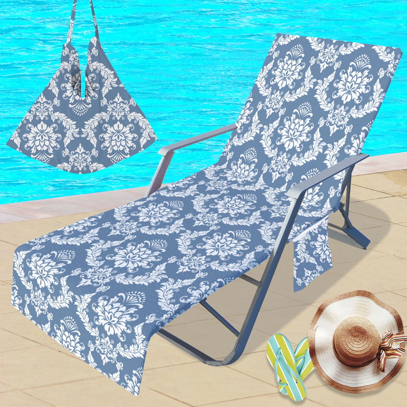 SDJMa Lounge Chair Beach Towel Cover Microfiber Pool Sunbath Lounge
