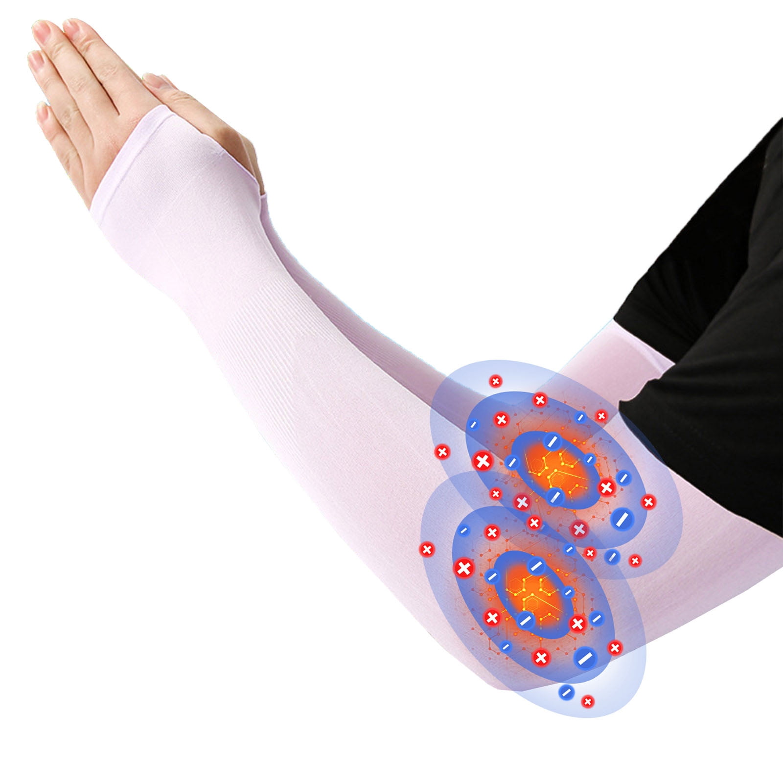 SDJMa Lymphedema Medical Compression Arm Sleeve with Gauntlet for Men