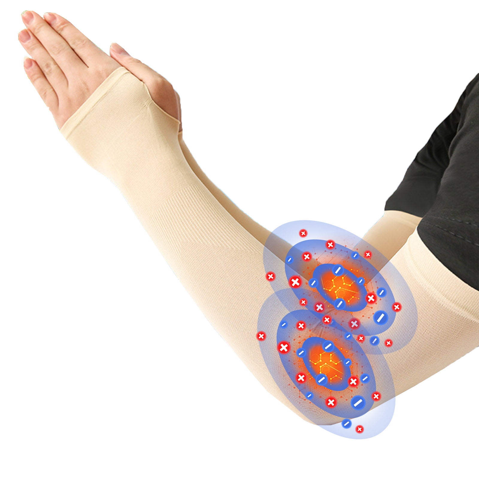 SDJMa Lymphedema Medical Compression Arm Sleeve with Gauntlet for Men