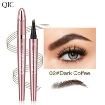 SDJMa Magic 4-Tip Eyebrow Pencil - Upgraded 3D Long-Lasting Waterproof Microblading Eye Brow Pencil Contouring Pen, Creating Natural Looking Brows Effortlessly (Brown)