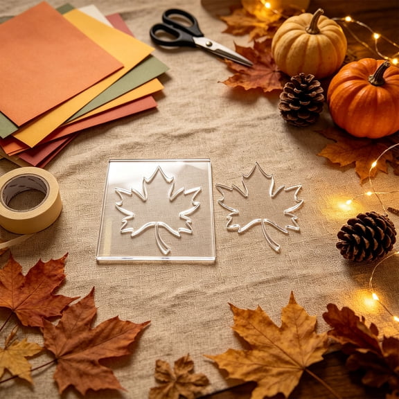 SDJMa Maple Leaf Router Template, 7.5x7.5 inch Clear Acrylic Woodworking Router Template for DIY Crafts