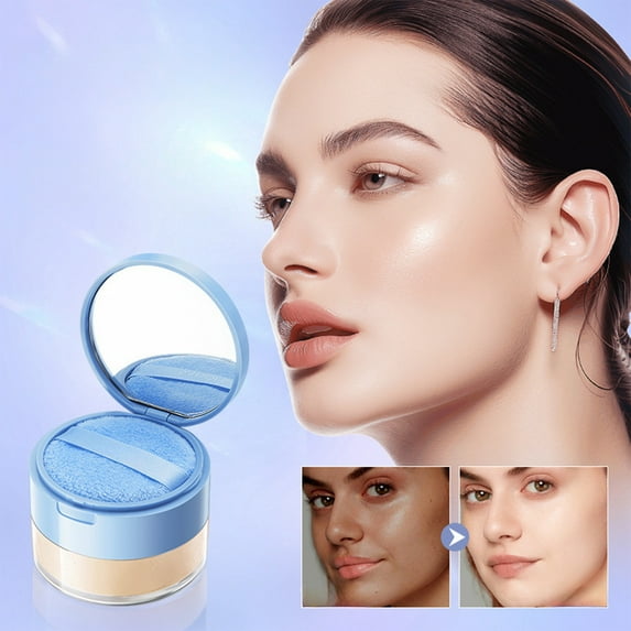 SDJMa Matte Loose Setting Powder, Oil-Control Finishing Powder for Makeup, Pore Blurring & Shine-Free, 15g (A)