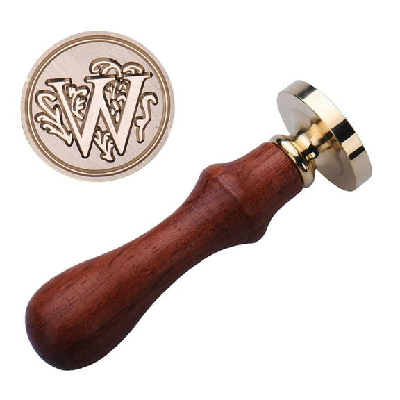 SDJMa Medieval Traditional Initial Alphabet Wax Seal Sign Maker, Wooden Handle, for Mother's Day/Thanksgiving Card/Envelope/Gift Wrap/Wedding Engagement Party Invitation